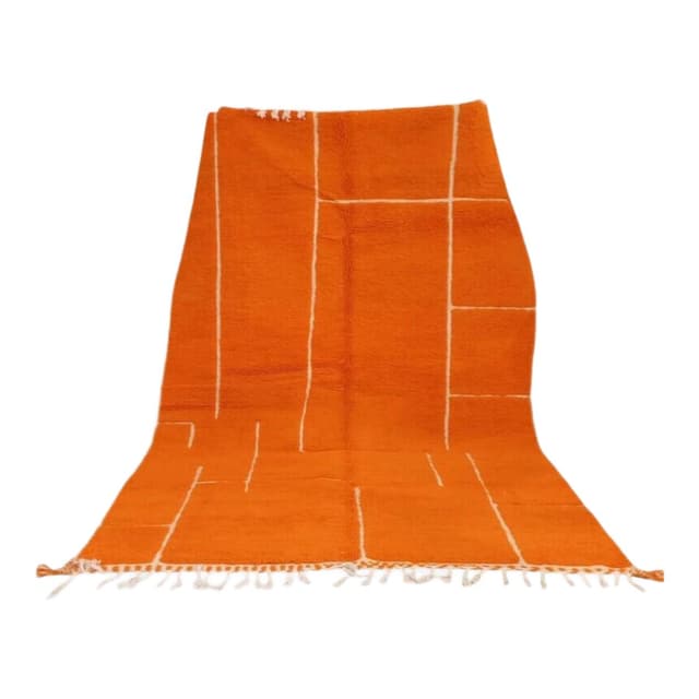 Ręcznie tkany dywan 250x150 cm, wełna, pomarańczowy, Maroko - WYMIARY