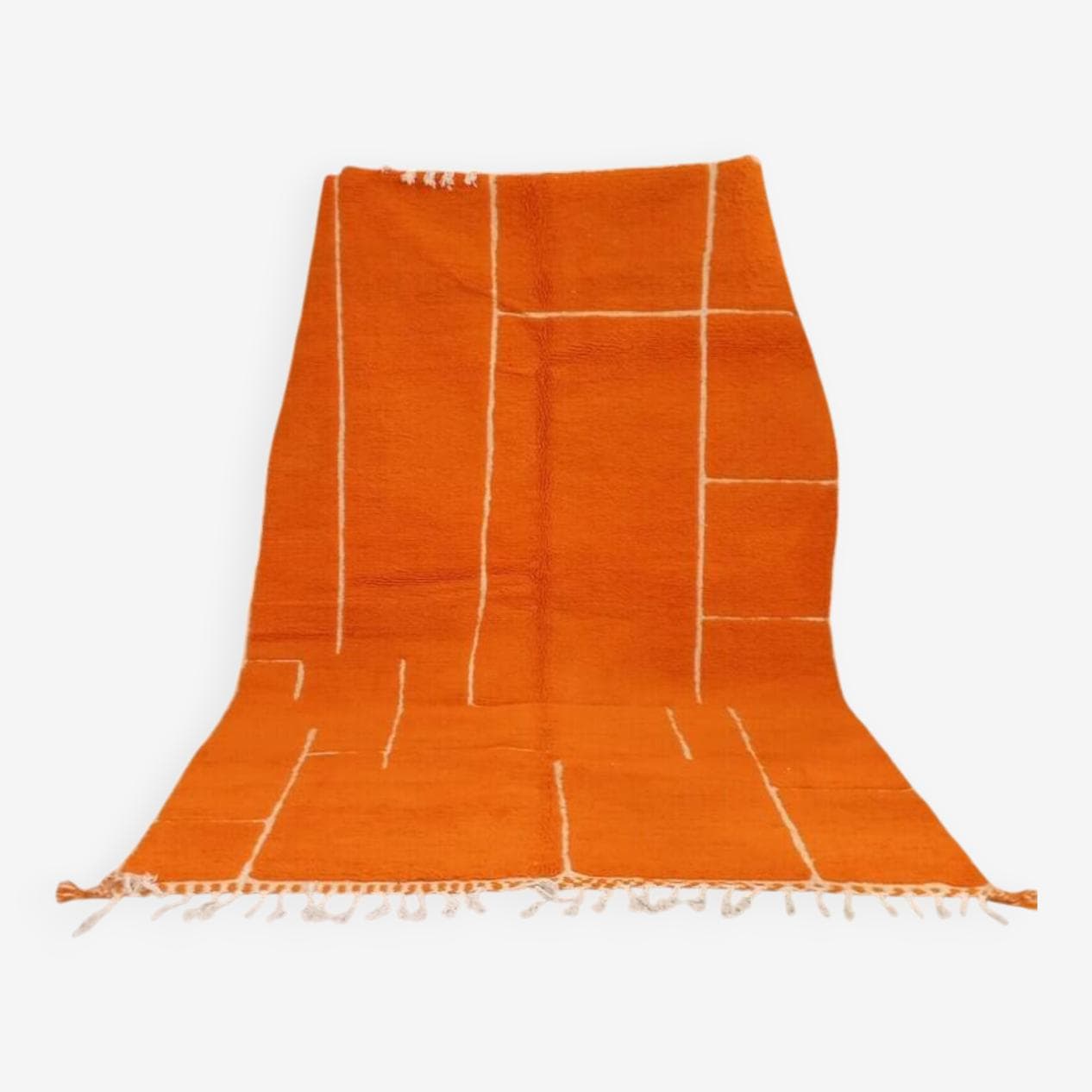 Ręcznie tkany dywan 250x150 cm, wełna, pomarańczowy, Maroko - 202924