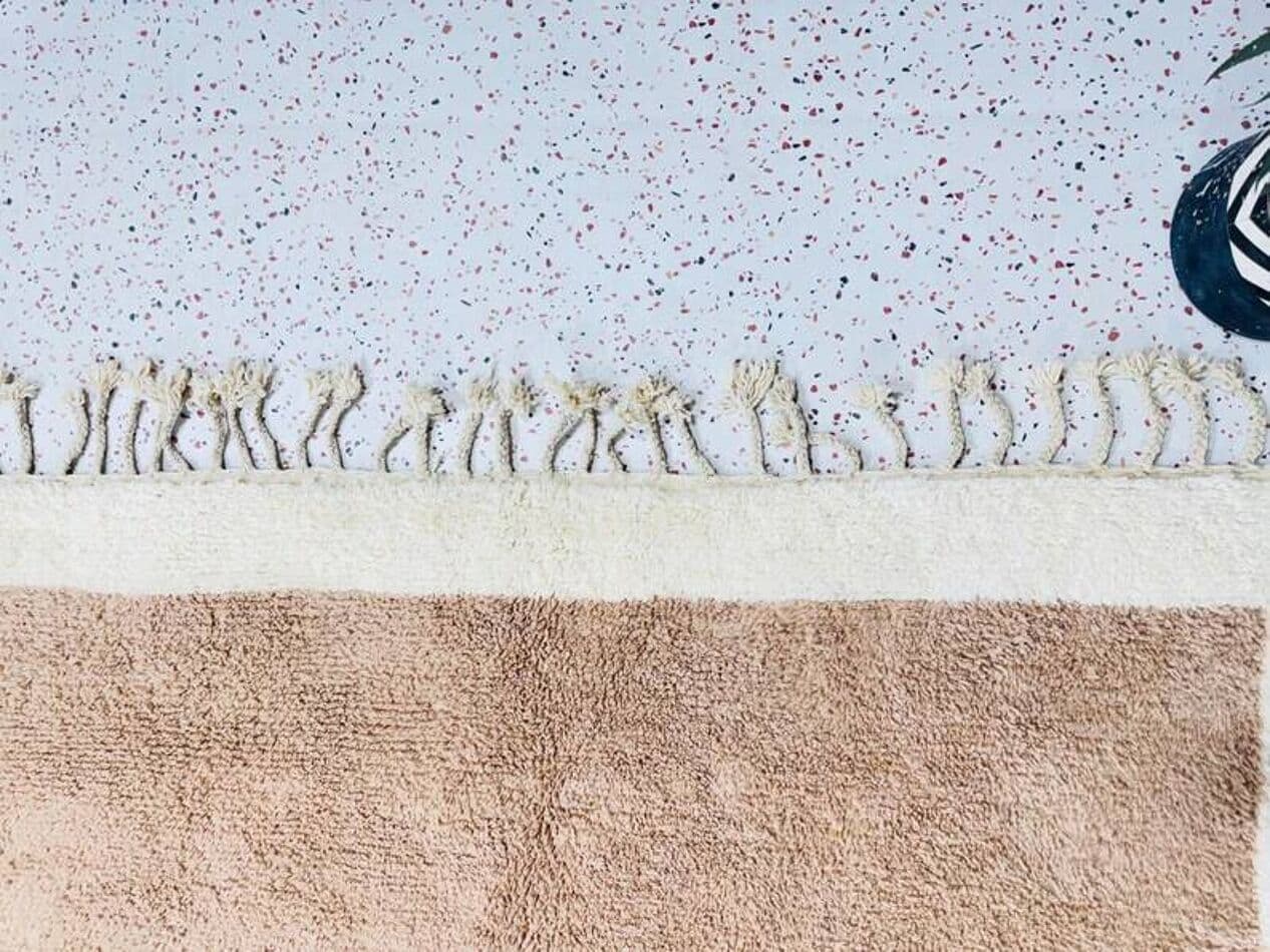 Ręcznie tkany dywan 250x150 cm, wełna, beżowy, zielony, Maroko - 202909