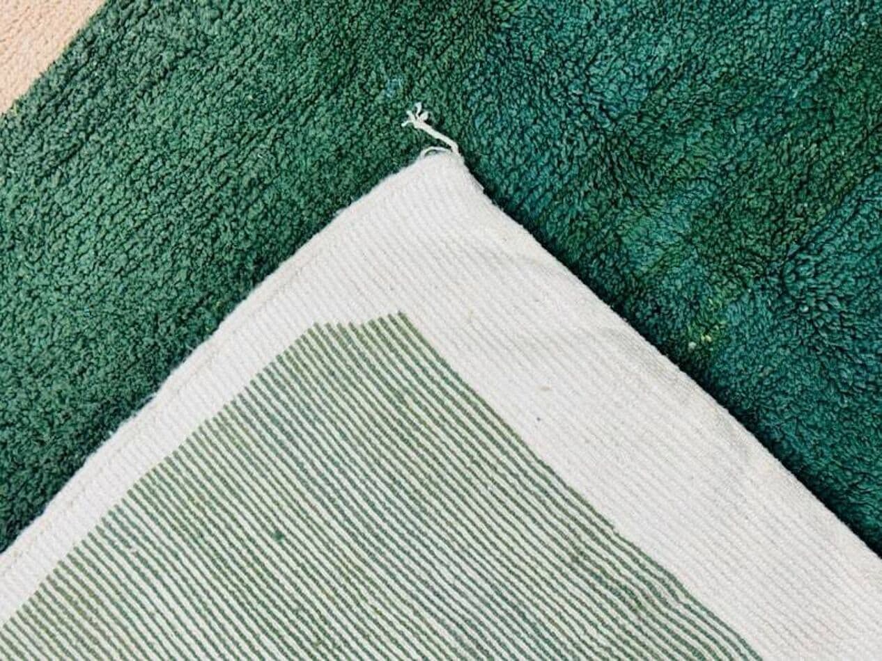 Ręcznie tkany dywan 250x150 cm, wełna, beżowy, zielony, Maroko - 202910