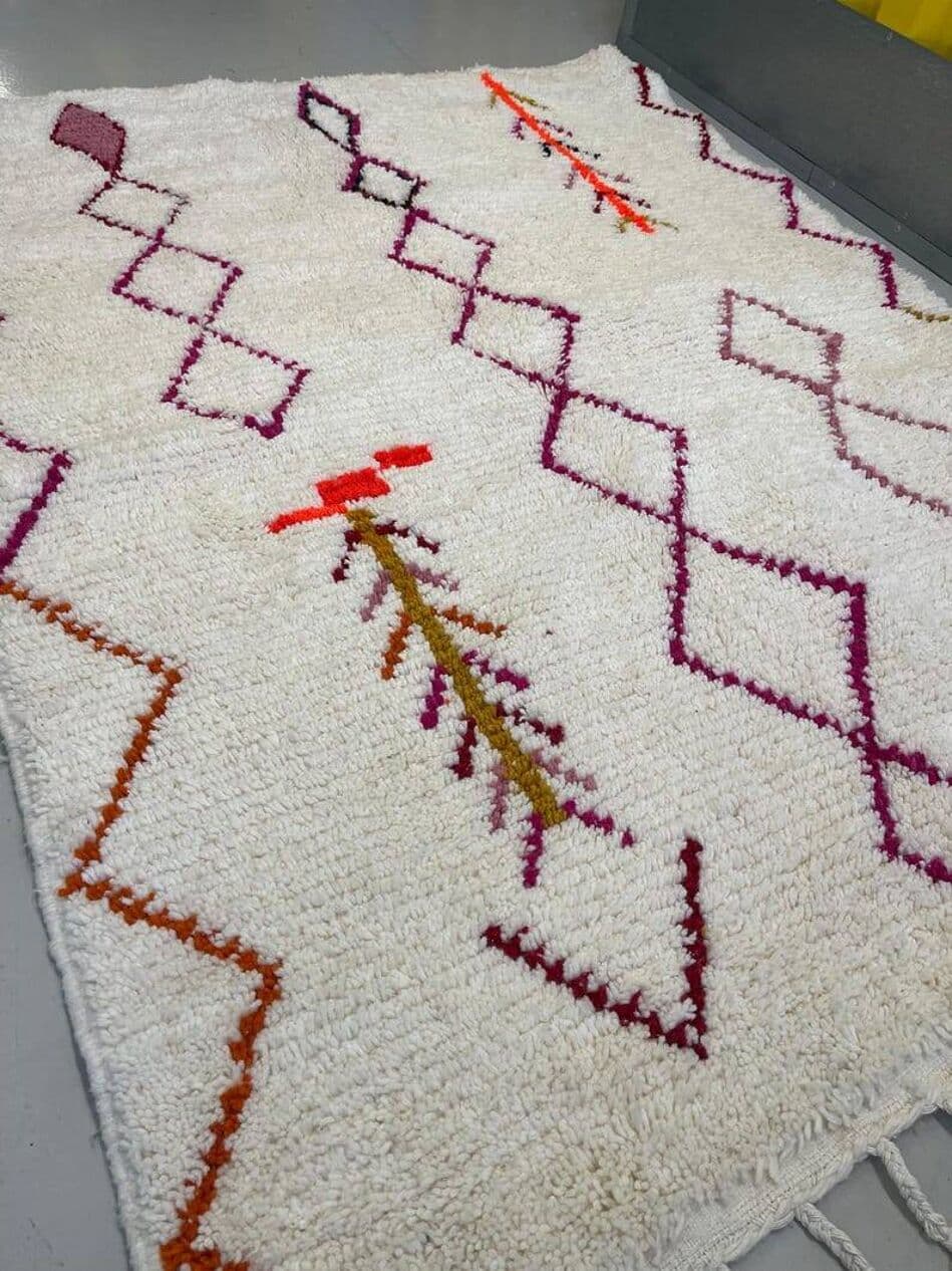 Ręcznie tkany dywan 250x150 cm, wełna, multikolor, Maroko - 202904