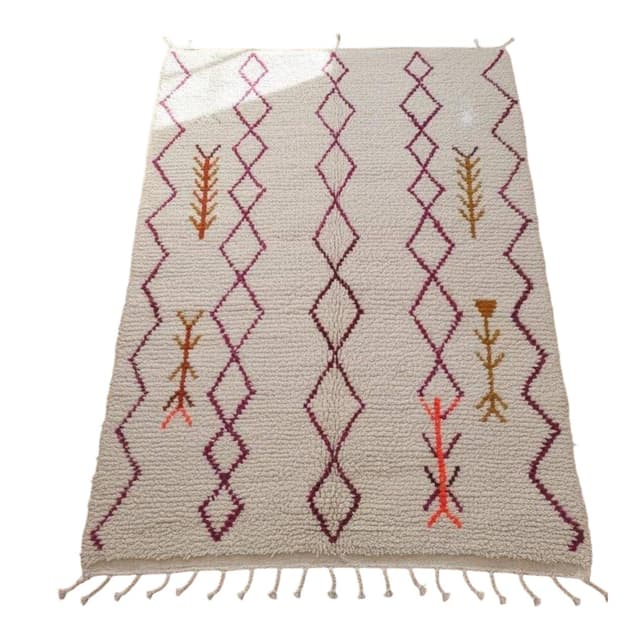 Ręcznie tkany dywan 250x150 cm, wełna, multikolor, Maroko - WYMIARY