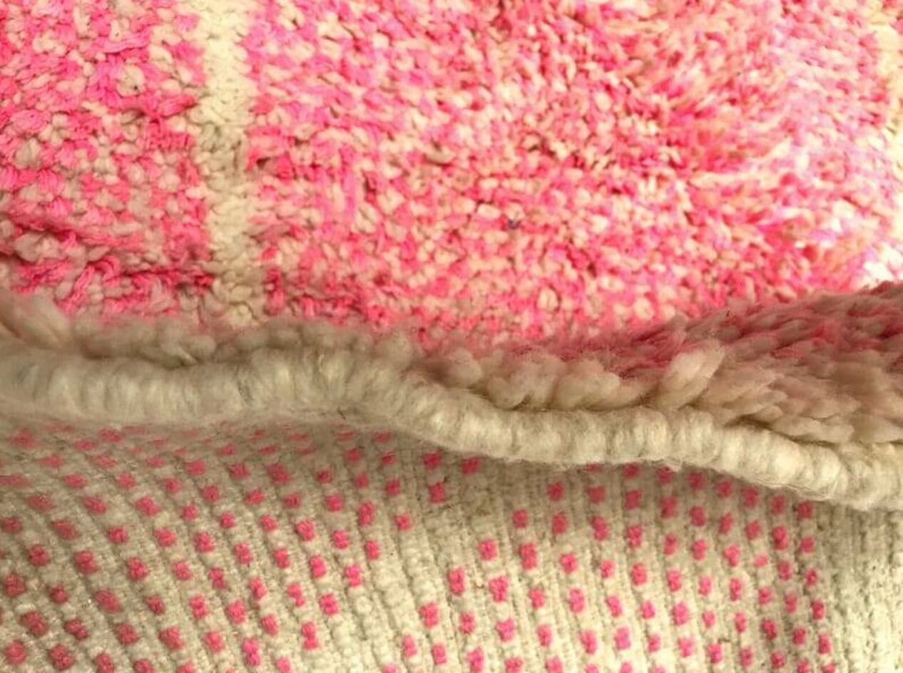Ręcznie tkany dywan 250x150 cm, wełna, różowy, Maroko - 202866