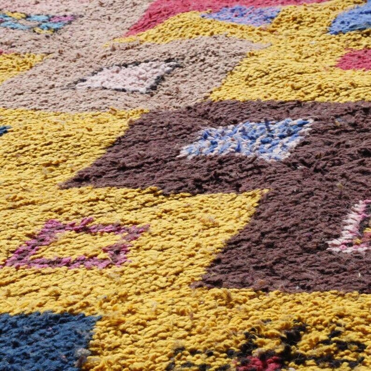 Ręcznie tkany dywan 250x150 cm, wełna, multikolor, Maroko - 202857