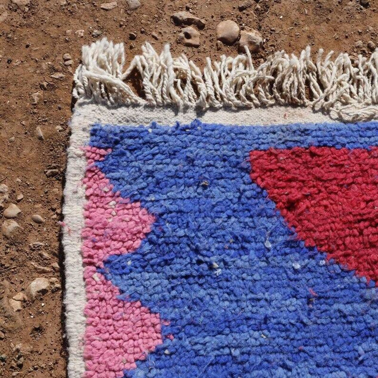 Ręcznie tkany dywan 250x150 cm, wełna, multikolor, Maroko - 202854