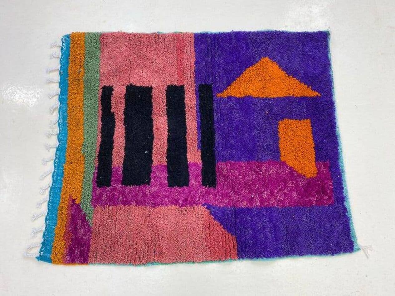 Ręcznie tkany dywan 250x150 cm, wełna, multikolor, Maroko - 202795