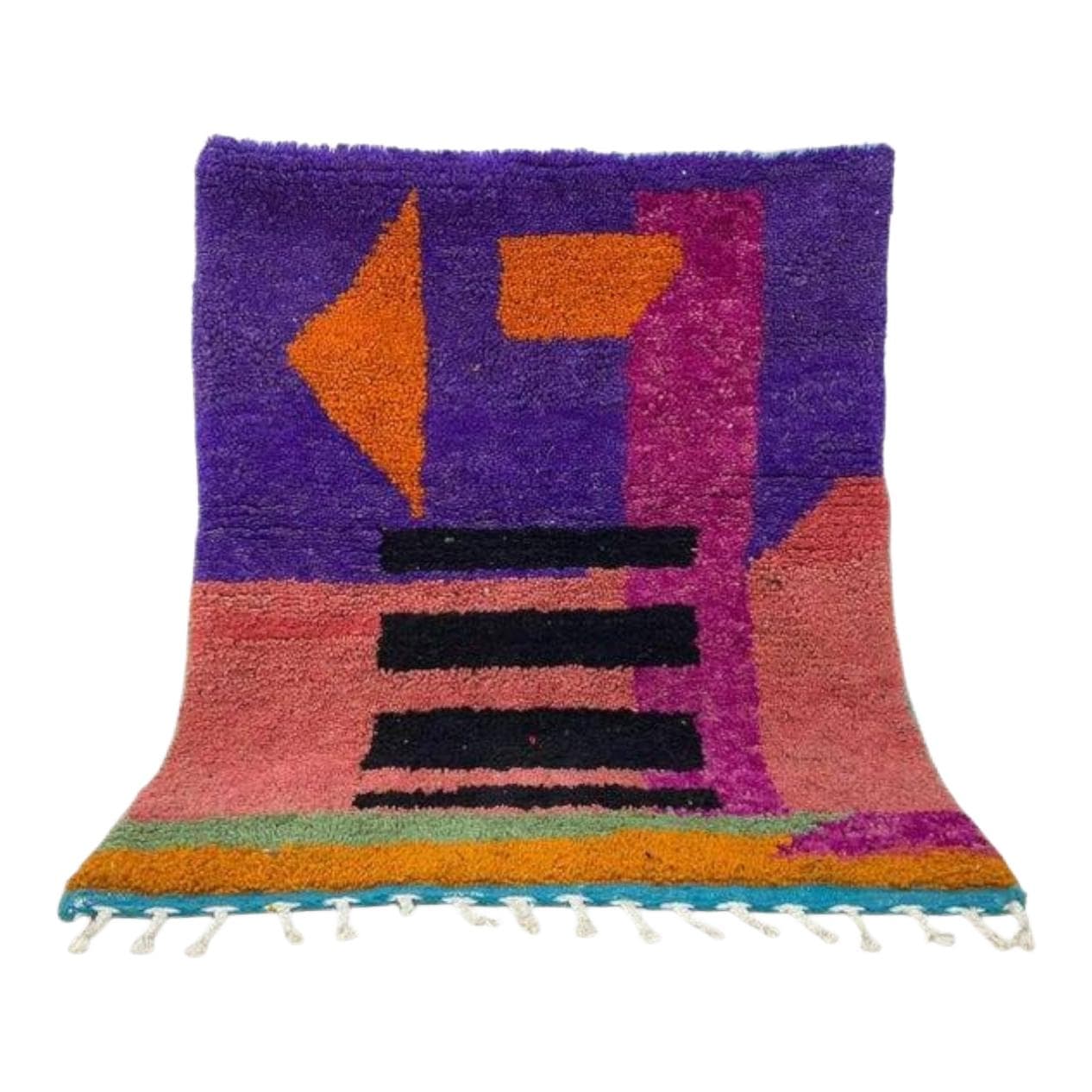 Ręcznie tkany dywan 250x150 cm, wełna, multikolor, Maroko