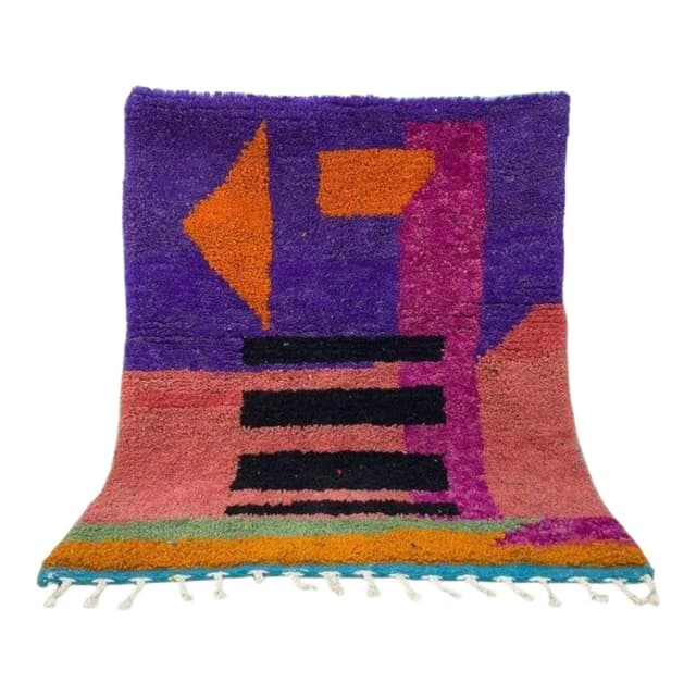 Ręcznie tkany dywan 250x150 cm, wełna, multikolor, Maroko - WYMIARY