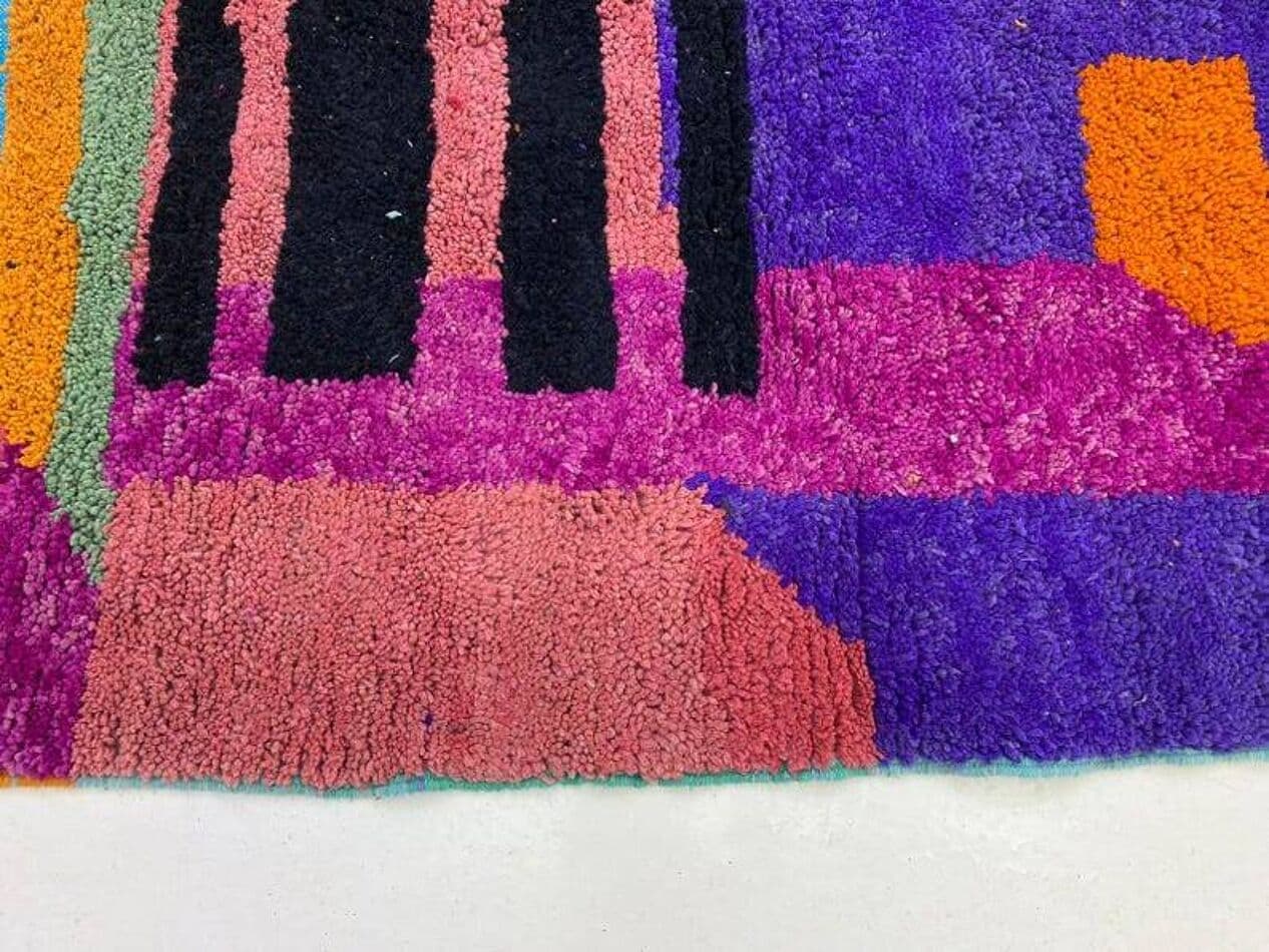 Ręcznie tkany dywan 250x150 cm, wełna, multikolor, Maroko - 202798