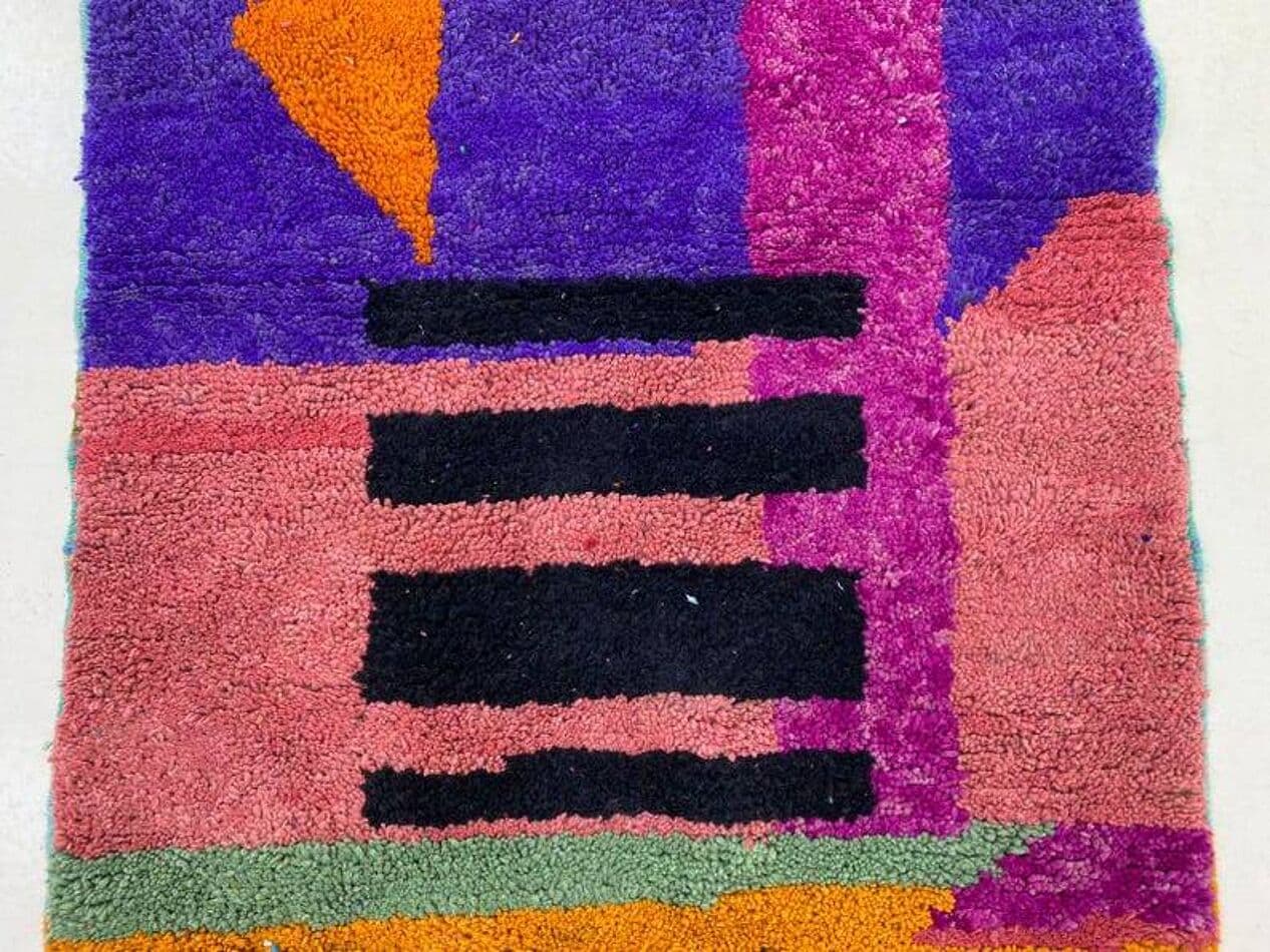 Ręcznie tkany dywan 250x150 cm, wełna, multikolor, Maroko - 202797