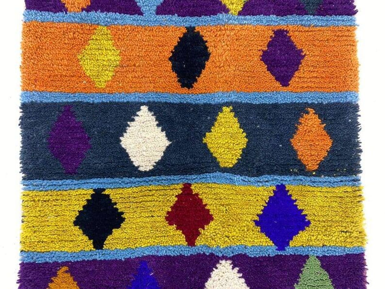 Ręcznie tkany dywan 250x150 cm, wełna, wielokolorowy, Maroko - 202783