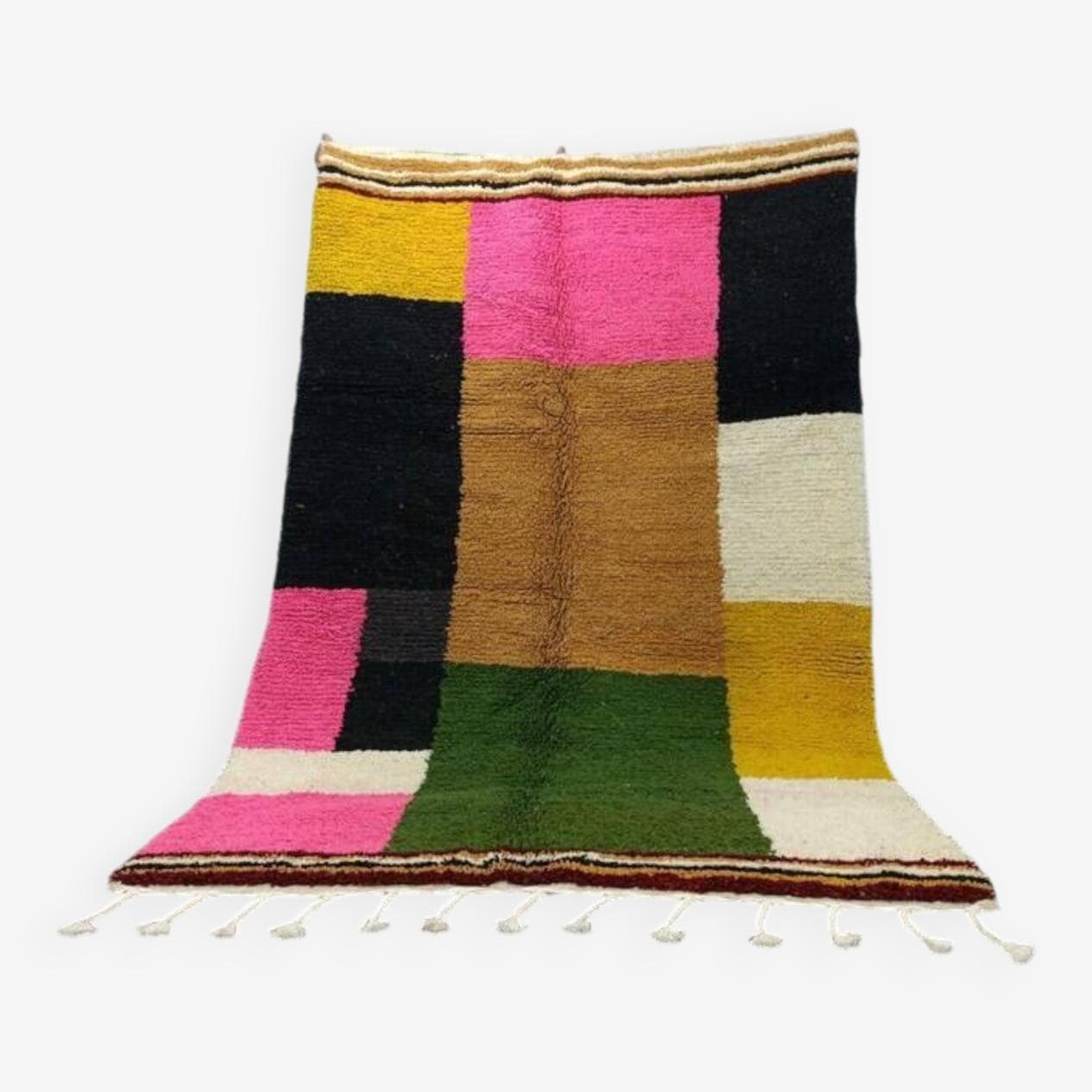 Ręcznie tkany dywan 250x150 cm, wełna, multikolor, - 202766