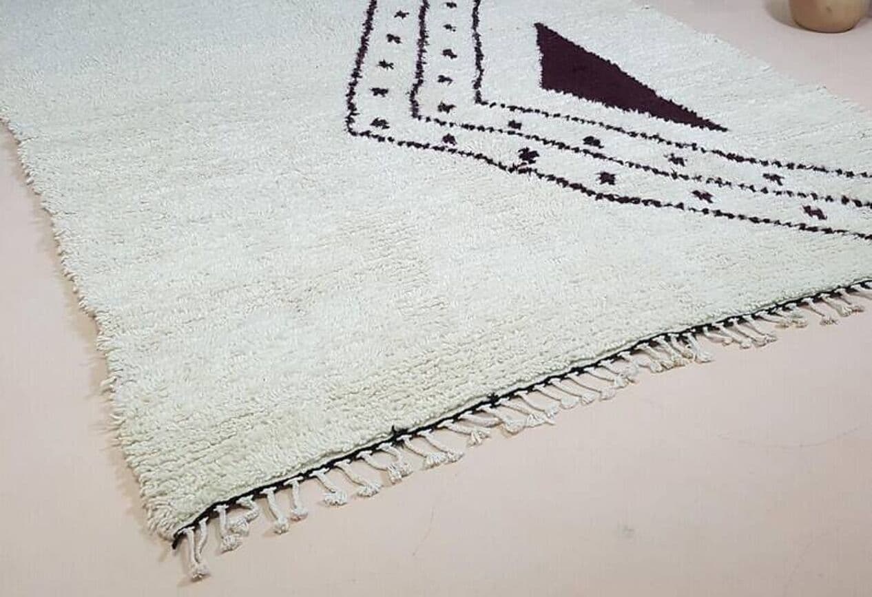 Ręcznie tkany dywan 200x300 cm, wełna, beżowy, Maroko - 202742