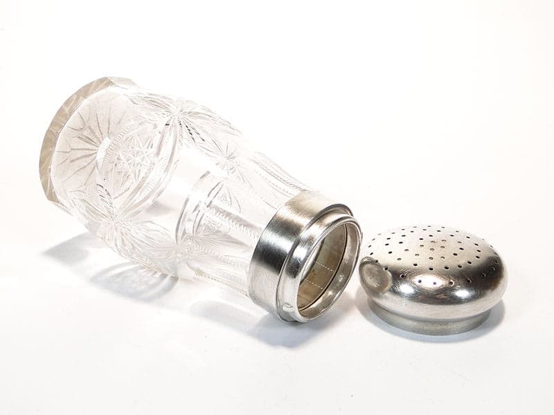 Sugar shaker, transparent crystal, silver, Germany, 19th c. - 201826