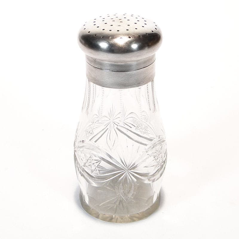 Sugar shaker, transparent crystal, silver, Germany, 19th c. - 201821