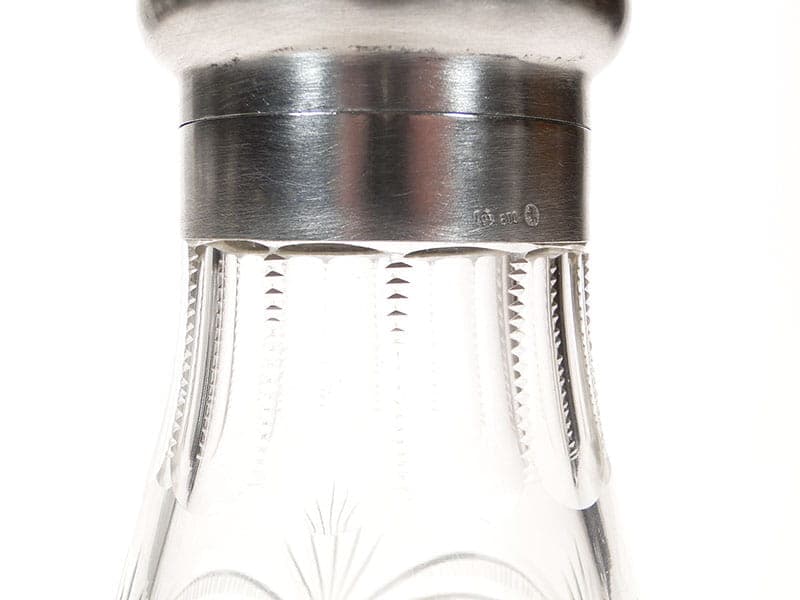 Sugar shaker, transparent crystal, silver, Germany, 19th c. - 201823