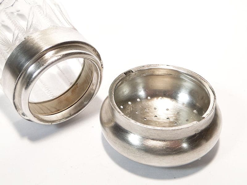 Sugar shaker, transparent crystal, silver, Germany, 19th c. - 201828