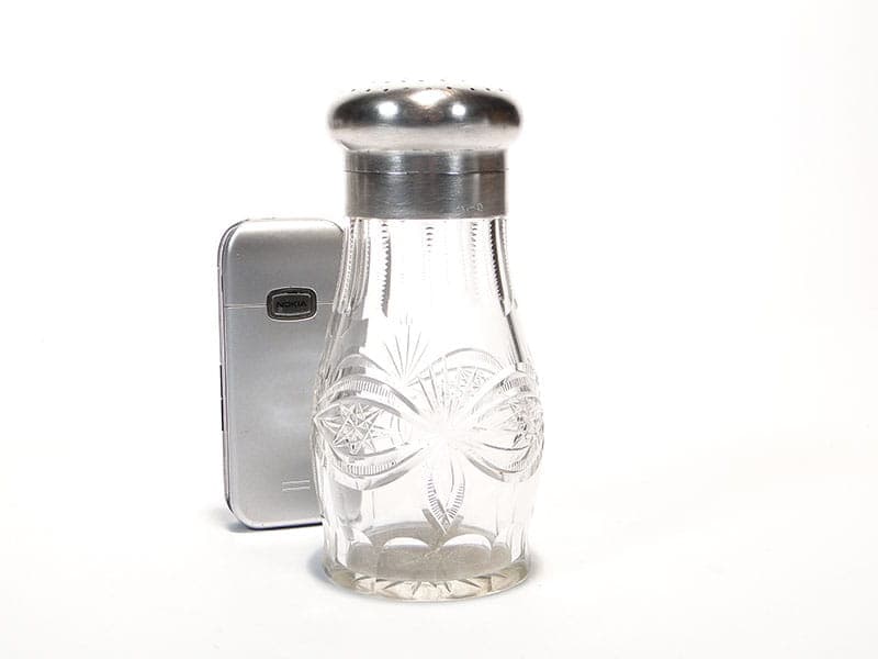 Sugar shaker, transparent crystal, silver, Germany, 19th c. - 201822