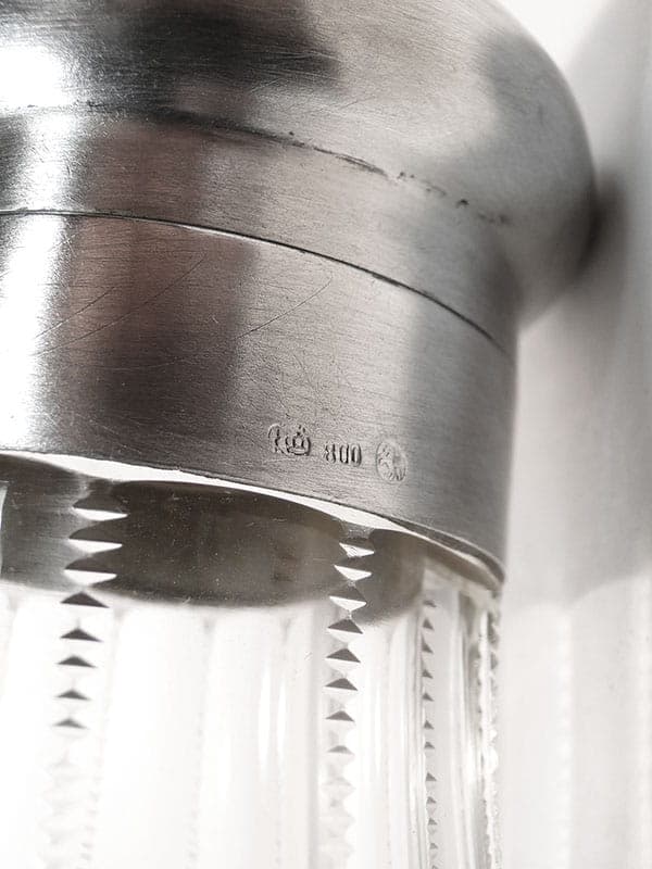 Sugar shaker, transparent crystal, silver, Germany, 19th c. - 201829