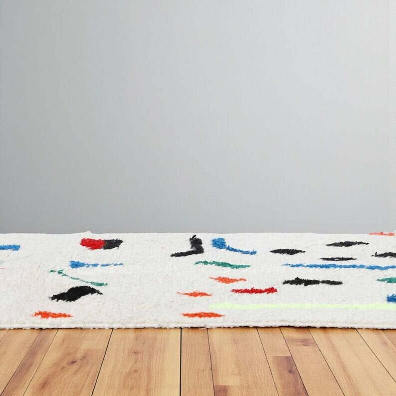 Ręcznie tkany dywan 250x150 cm, wełna, multikolor, Maroko - 202711