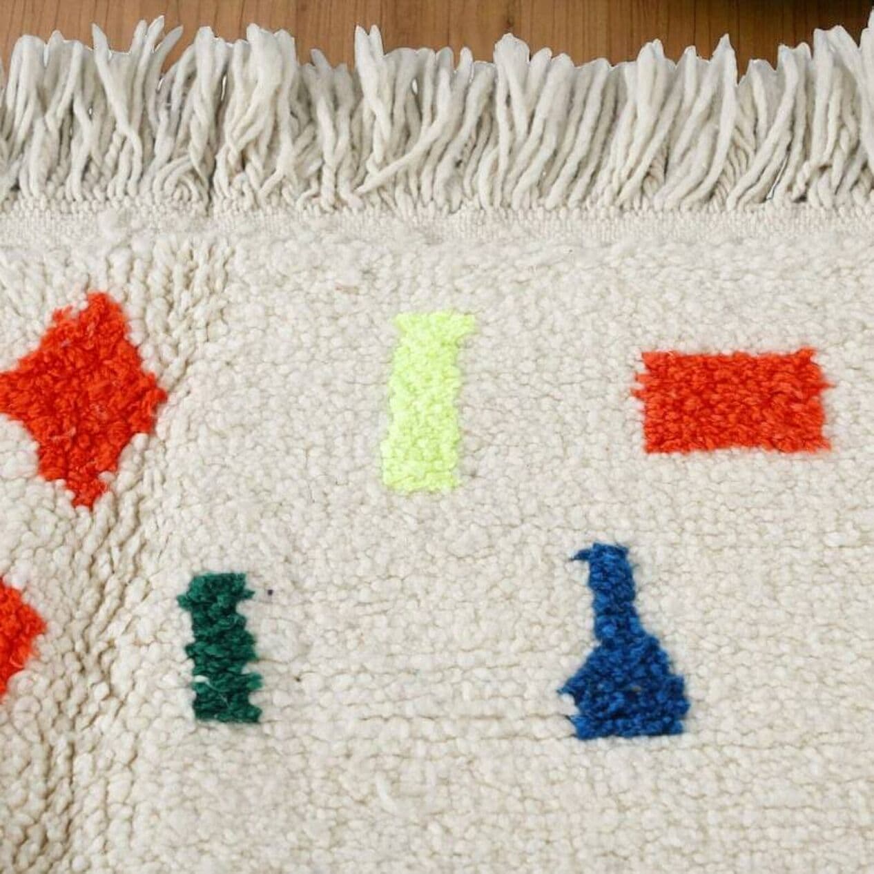 Ręcznie tkany dywan 250x150 cm, wełna, multikolor, Maroko - 202709