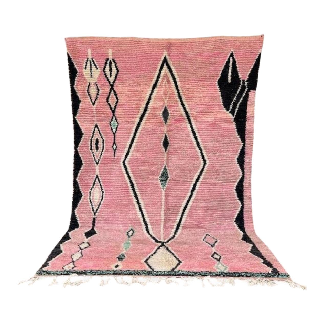 Ręcznie tkany dywan 200x300 cm, wełna, różowy, Maroko