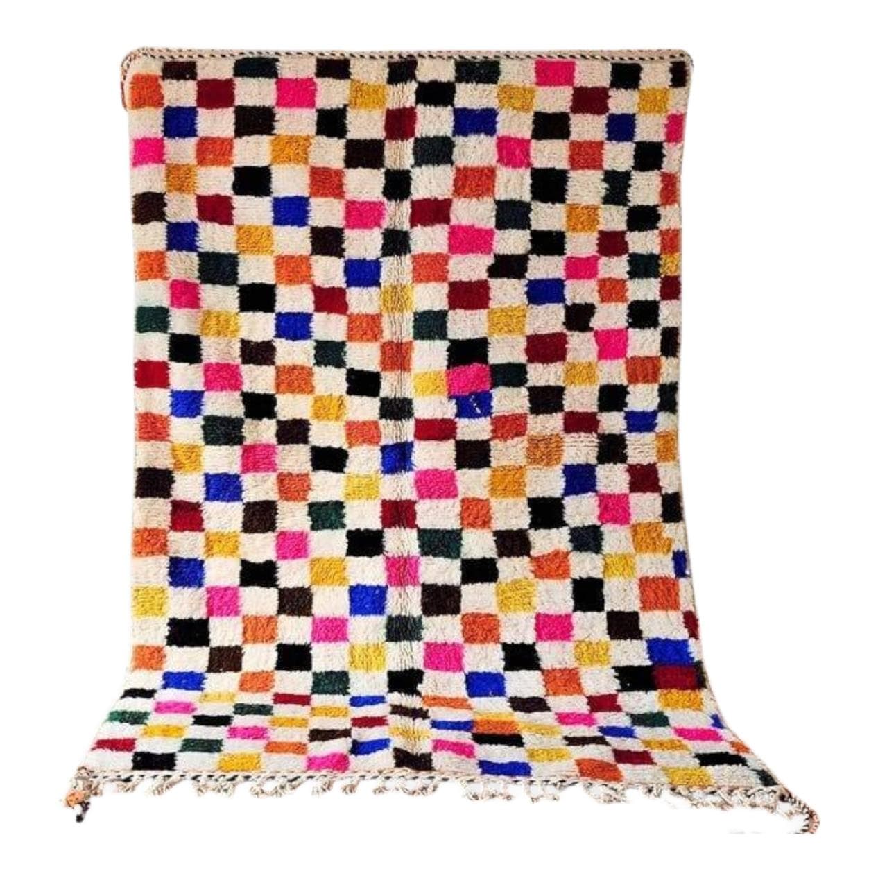 Ręcznie tkany dywan 250x150 cm, wełna, wielokolorowy, Maroko