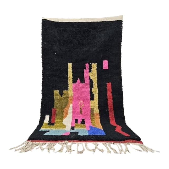 Ręcznie tkany dywan 250x150 cm, wełna, multikolor, Maroko - WYMIARY