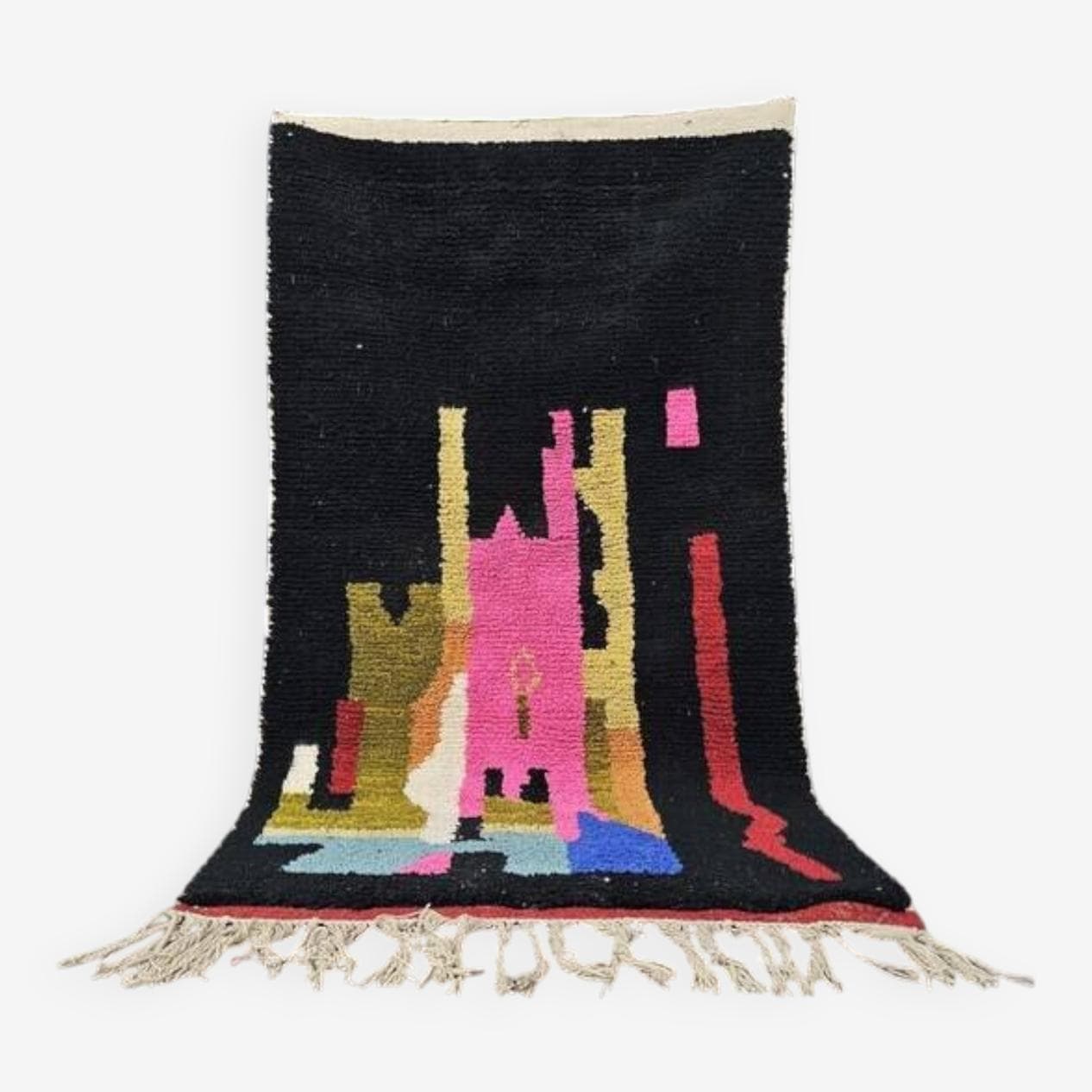 Ręcznie tkany dywan 250x150 cm, wełna, multikolor, Maroko - 202623