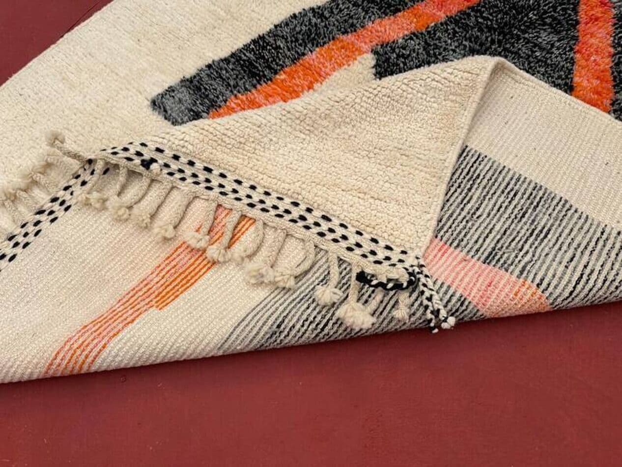 Ręcznie tkany dywan 250x150 cm, wełna, multikolor, Maroko - 202615