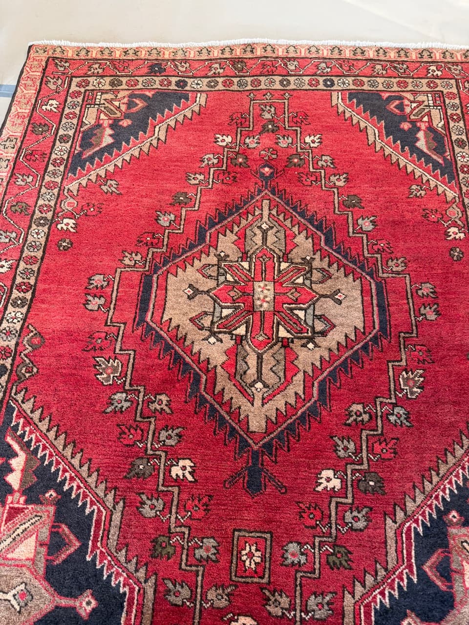 Runner Hamadan Kazak 326x145 cm, multicolor wool, Iran - 201865