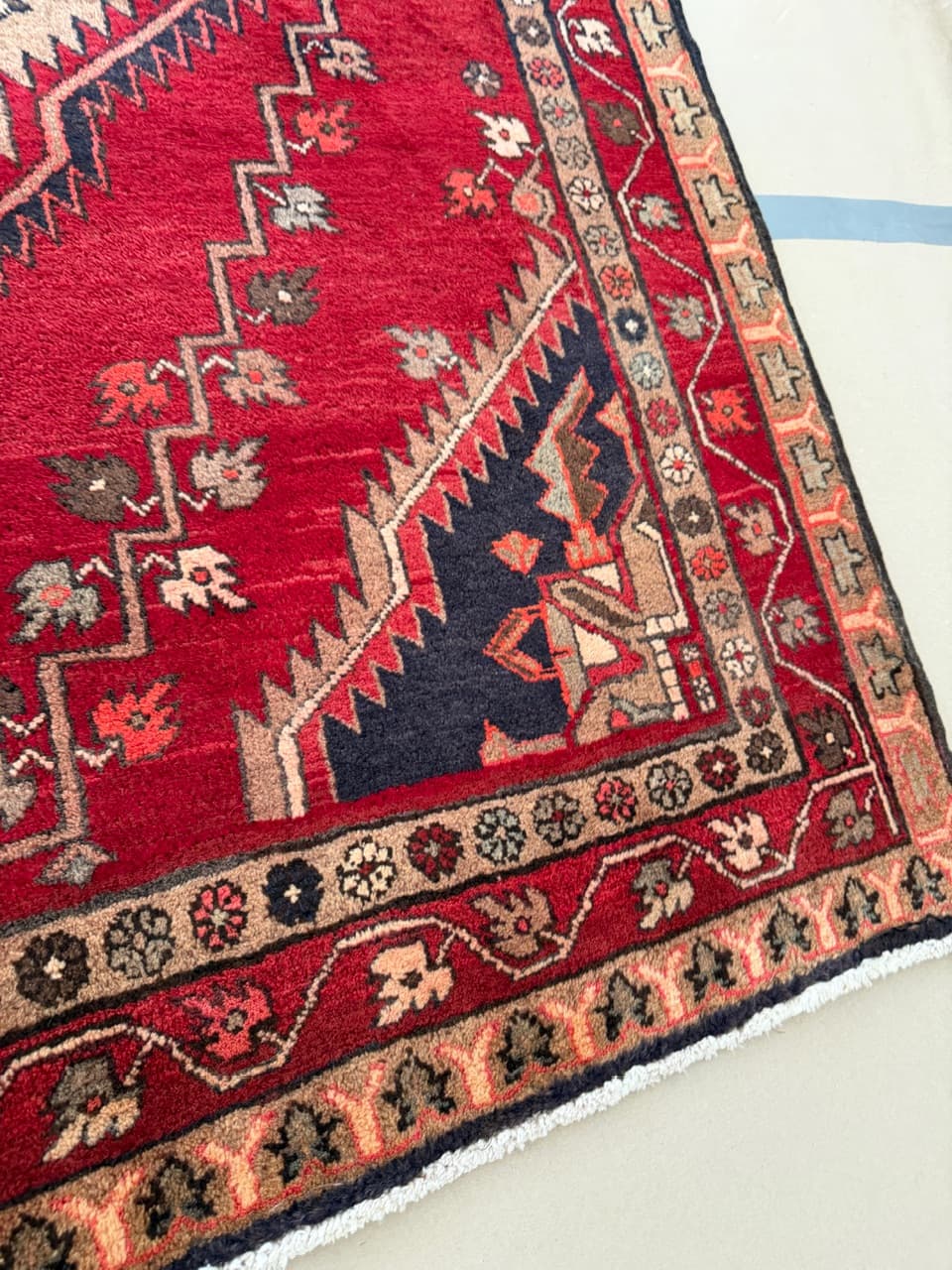 Runner Hamadan Kazak 326x145 cm, multicolor wool, Iran - 201853