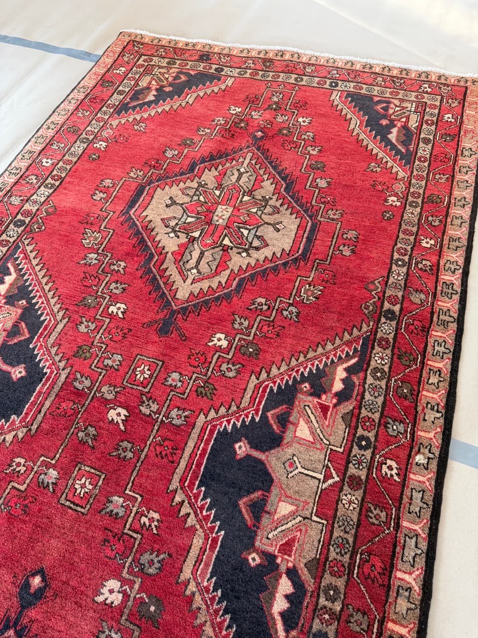 Runner Hamadan Kazak 326x145 cm, multicolor wool, Iran - 201859