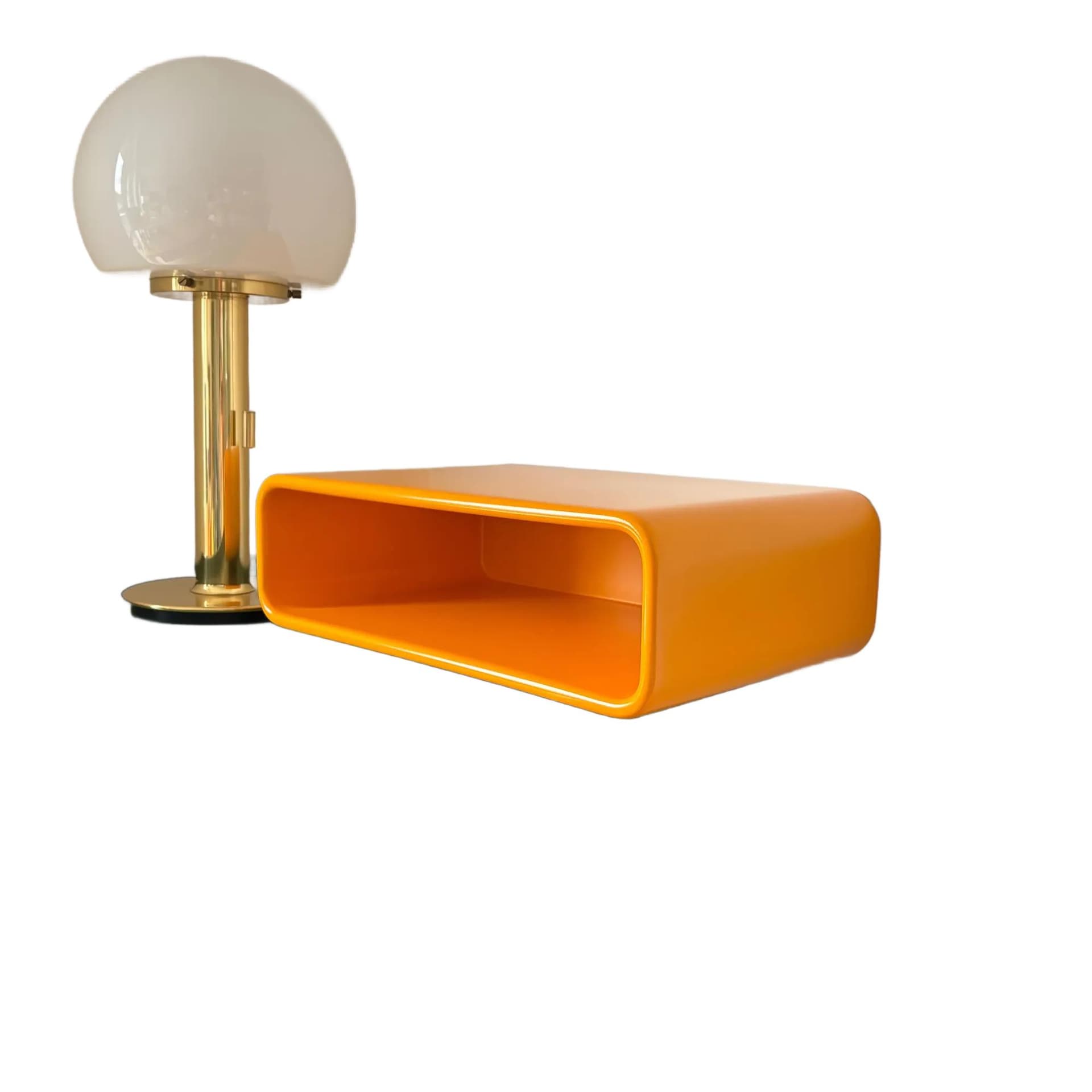 Półka wisząca Space Age, pomarańczowy, plastik, Schöninger, Niemcy, lata 70. - 14109