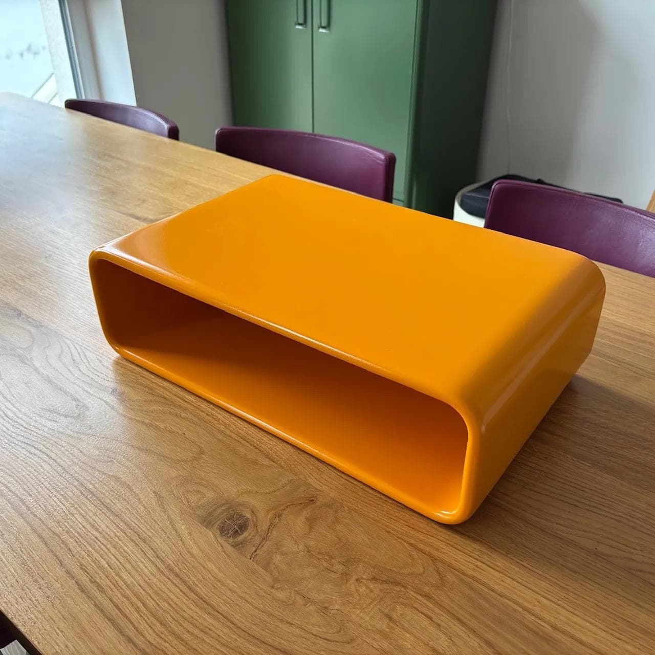 Półka wisząca Space Age, pomarańczowy, plastik, Schöninger, Niemcy, lata 70. - 14113