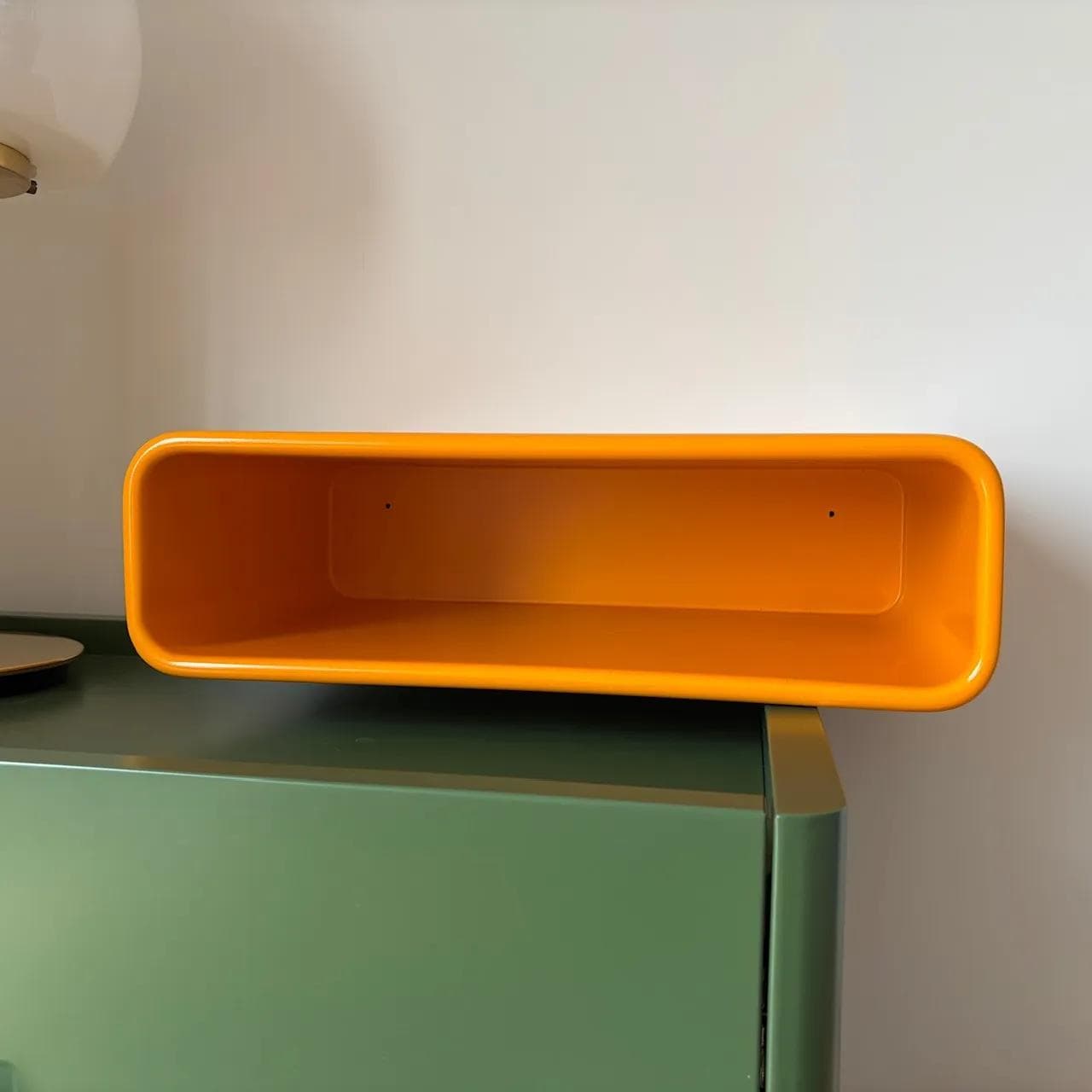 Półka wisząca Space Age, pomarańczowy, plastik, Schöninger, Niemcy, lata 70. - 14110