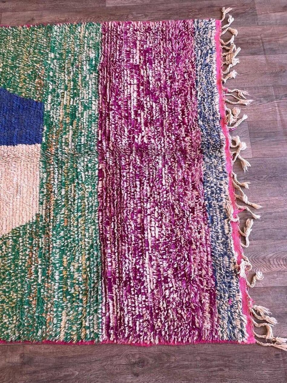 Ręcznie tkany dywan 200x300 cm, wełna, multikolor, Maroko - 202600