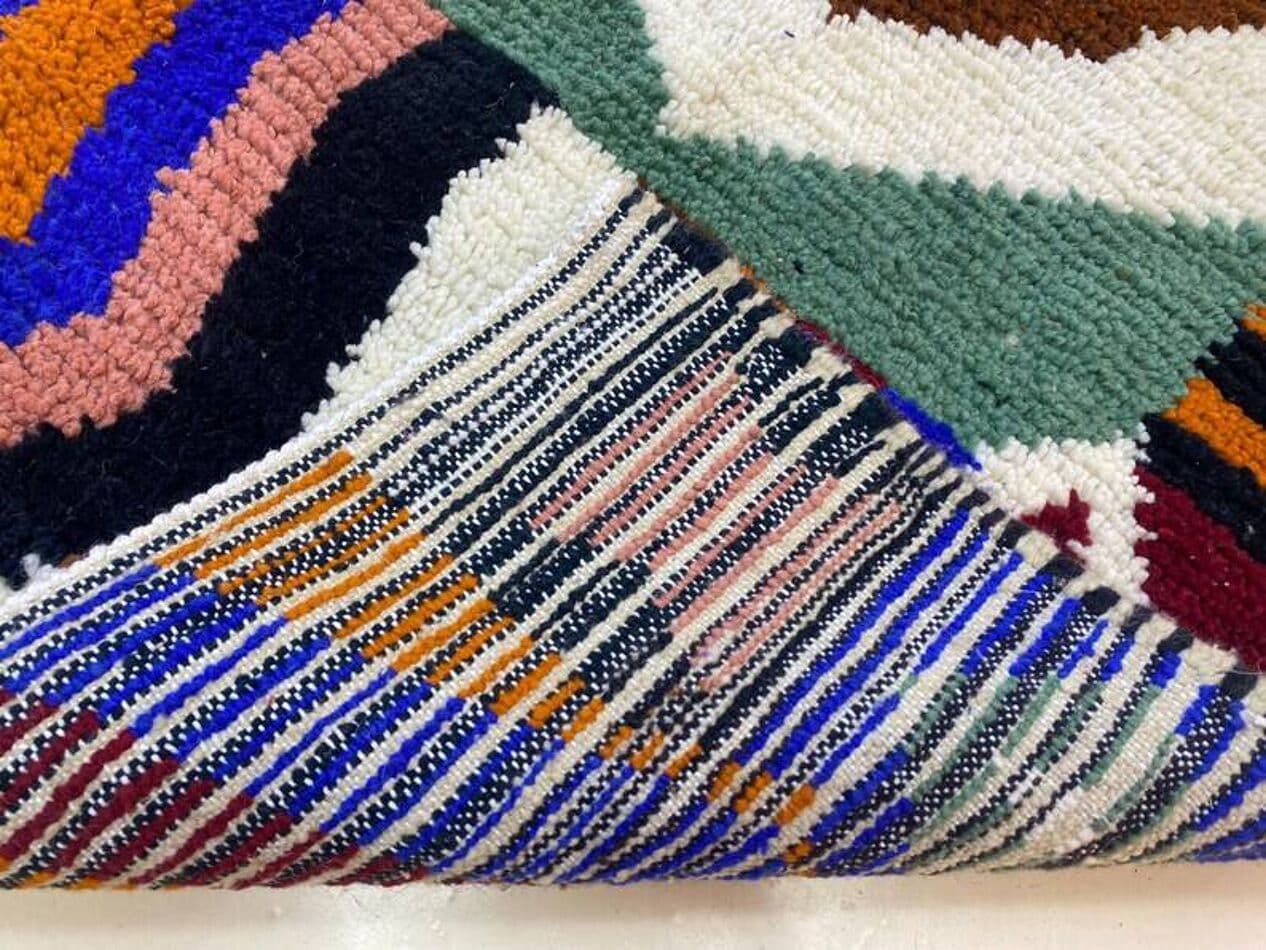 Ręcznie tkany dywan 250x150 cm, wełna, multikolor, Maroko - 202590