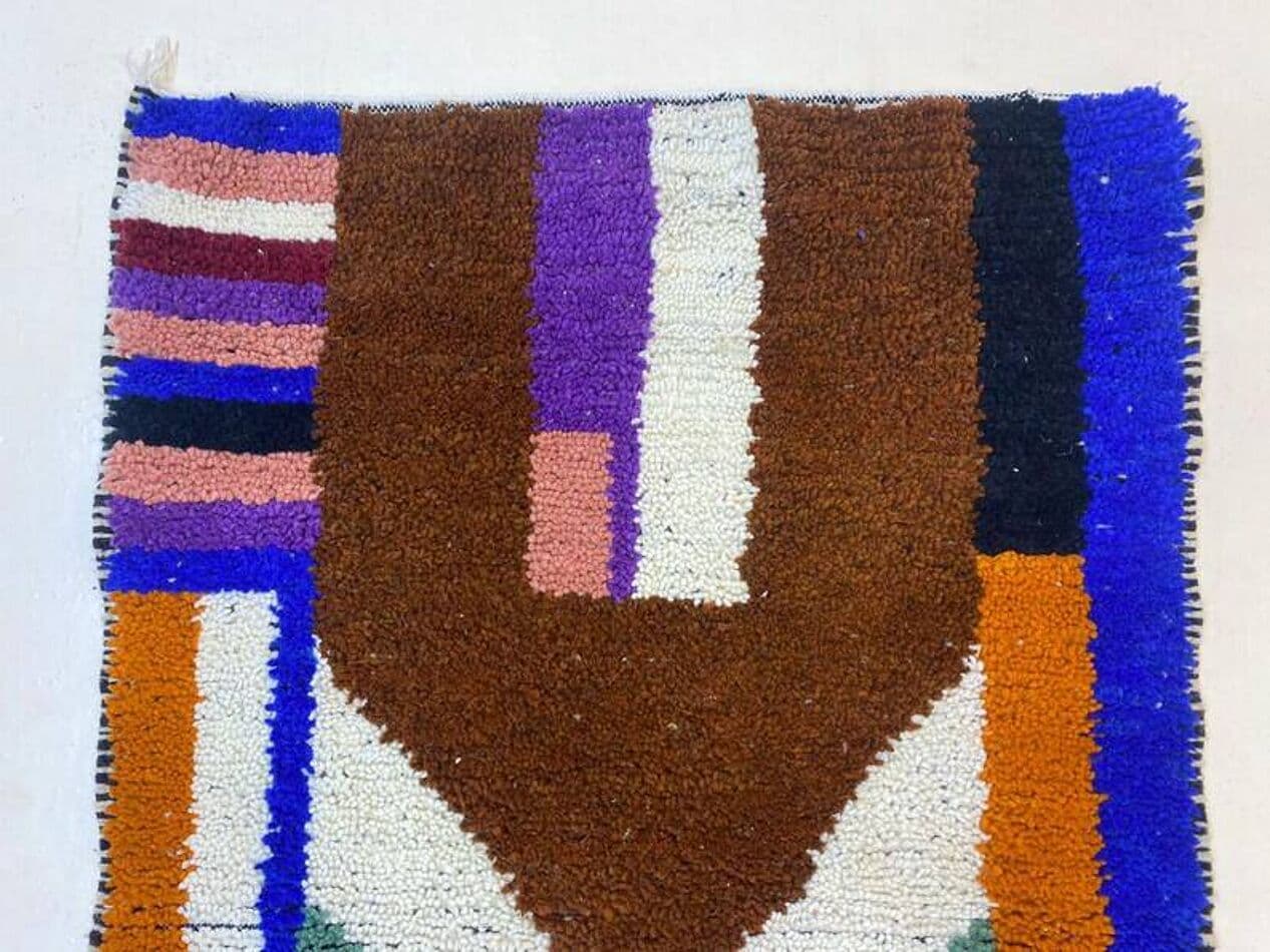 Ręcznie tkany dywan 250x150 cm, wełna, multikolor, Maroko - 202592