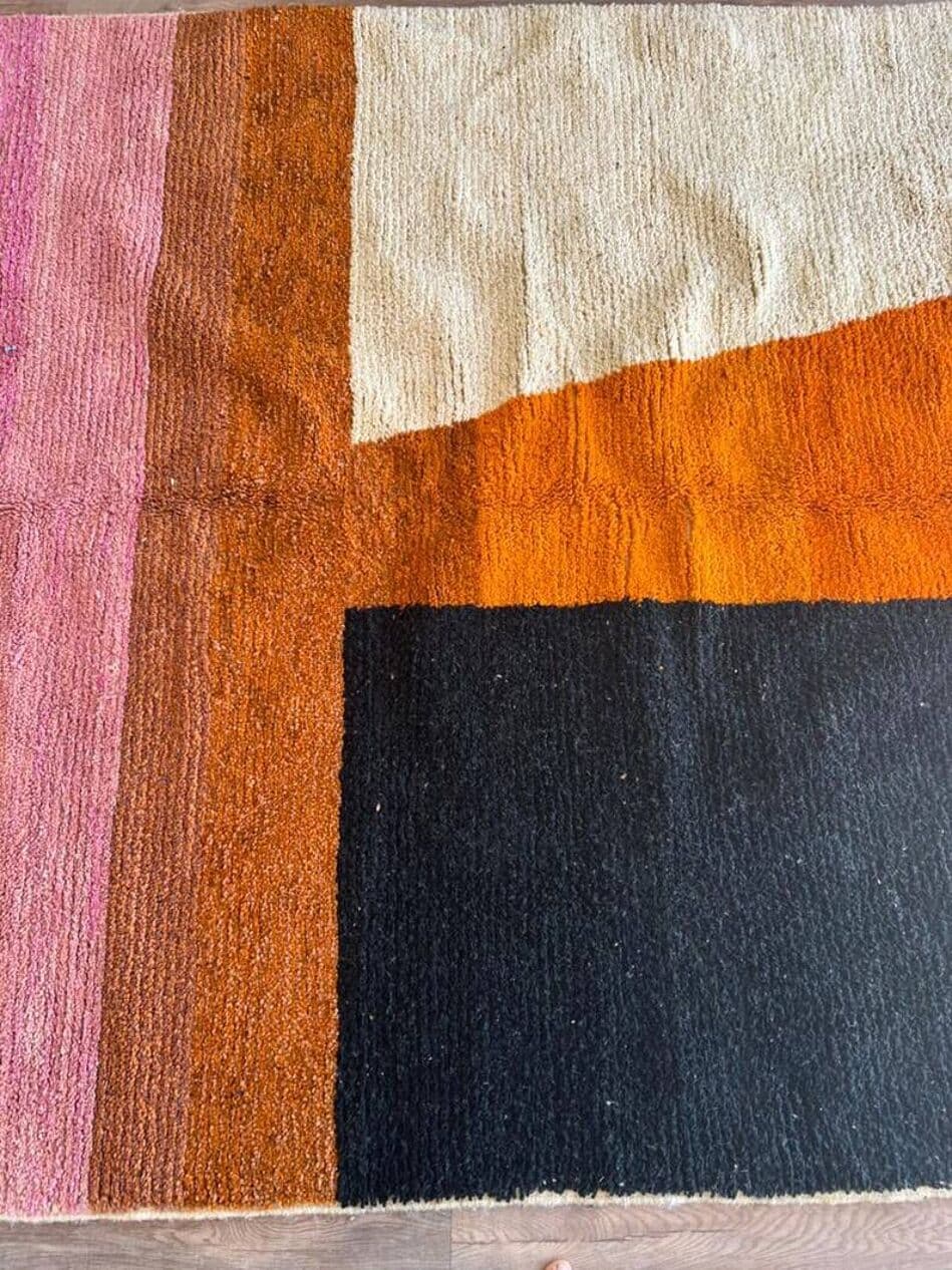 Ręcznie tkany dywan 200x300 cm, wełna, multikolor, Maroko - 202578