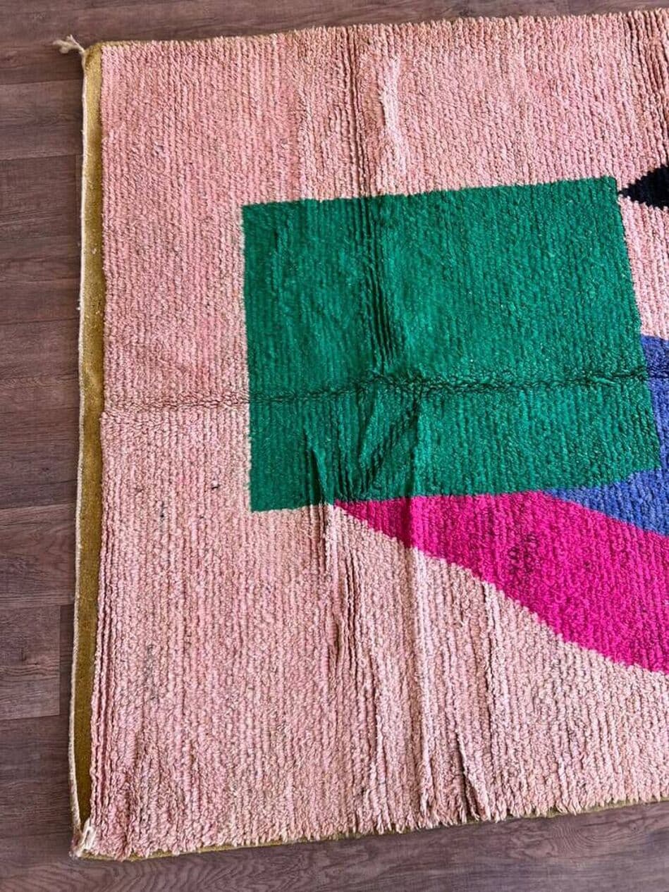 Ręcznie tkany dywan 250x150 cm, wełna, multikolor, Maroko - 202566