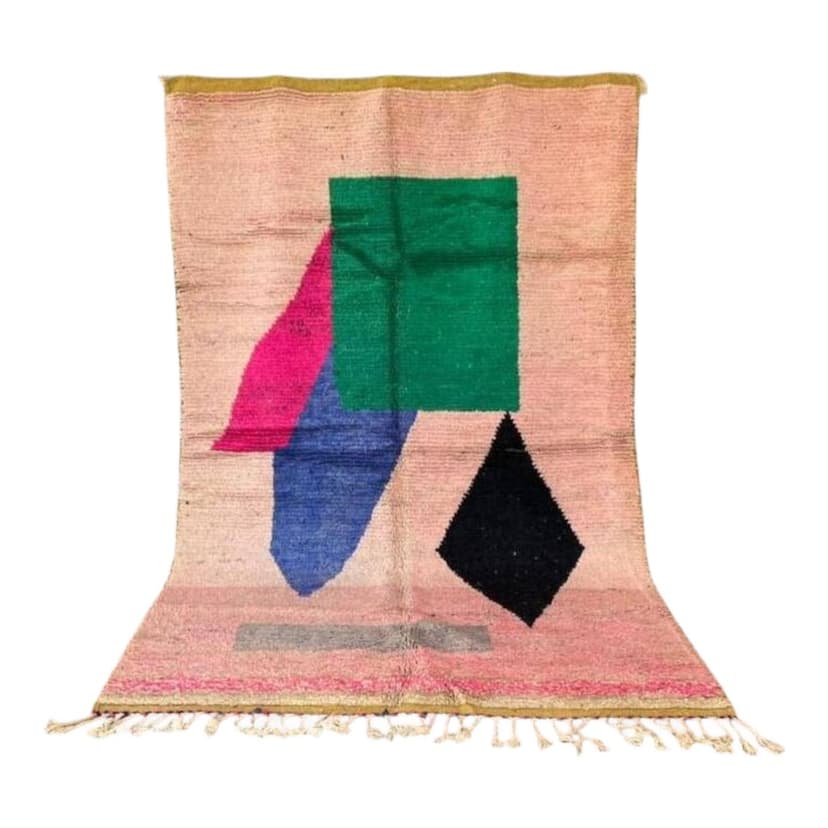 Ręcznie tkany dywan 250x150 cm, wełna, multikolor, Maroko