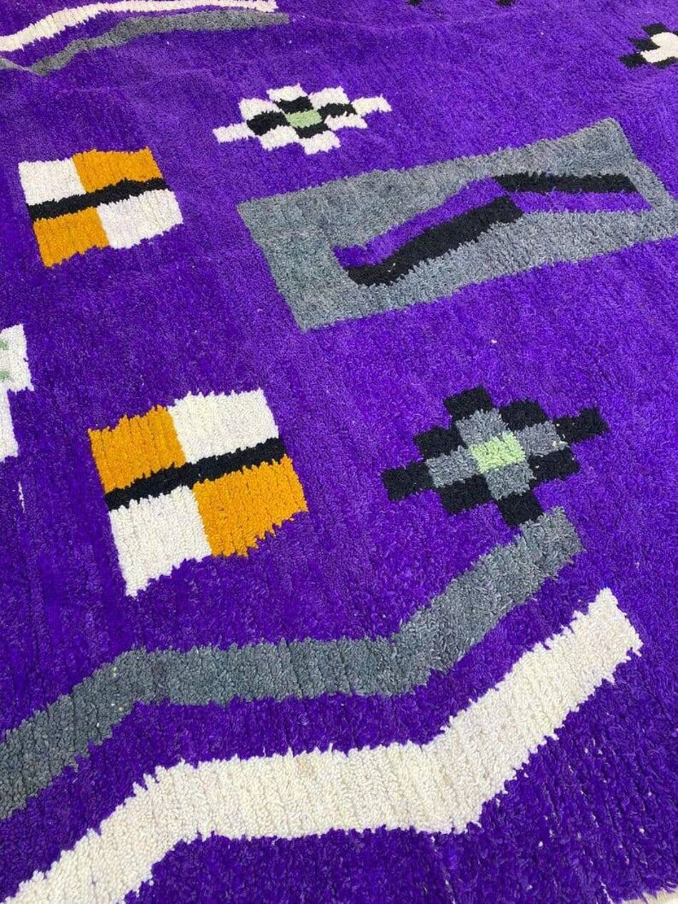 Ręcznie tkany dywan 250x150 cm, wełna, multikolor, Maroko - 202543