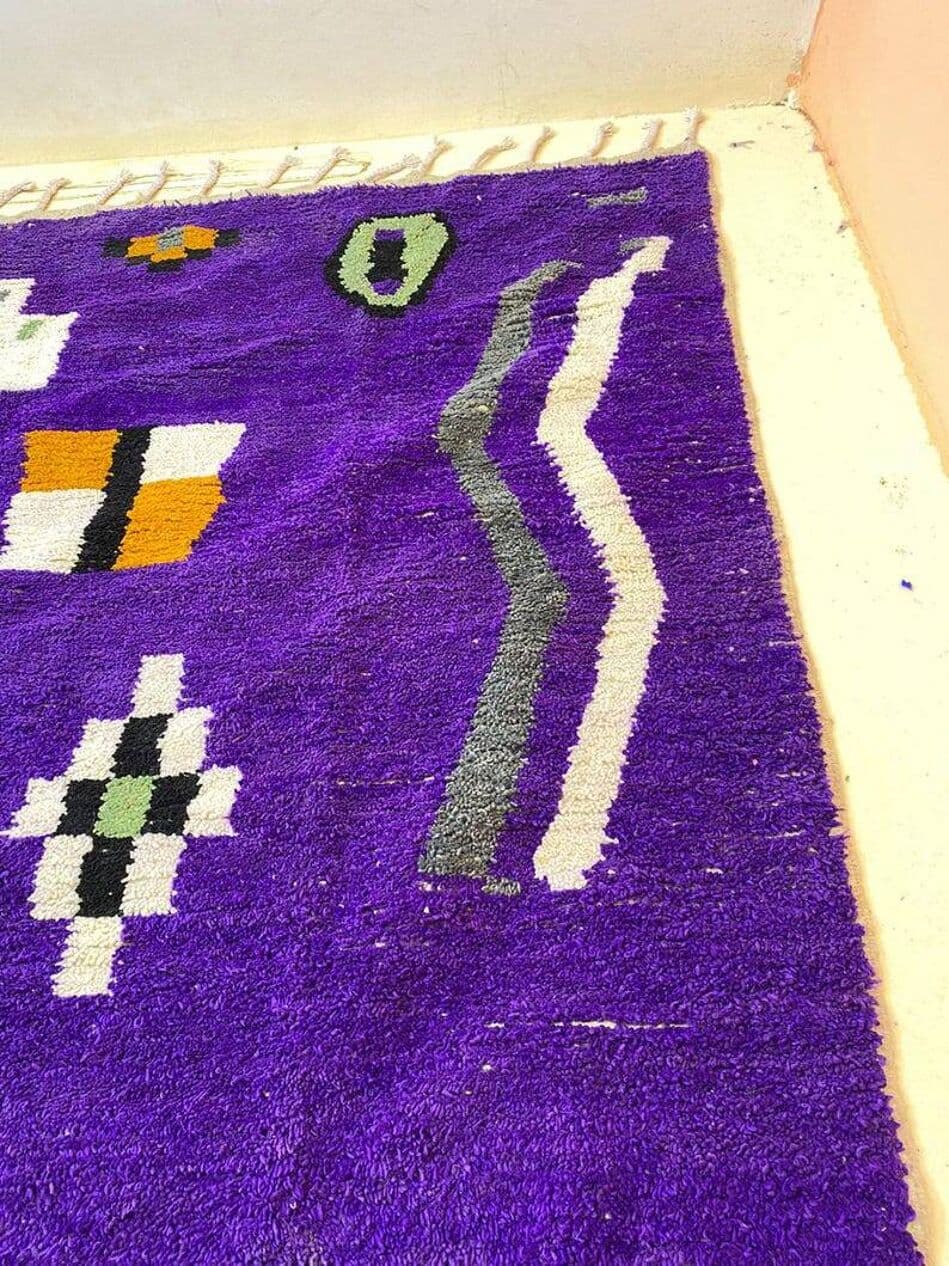 Ręcznie tkany dywan 250x150 cm, wełna, multikolor, Maroko - 202542