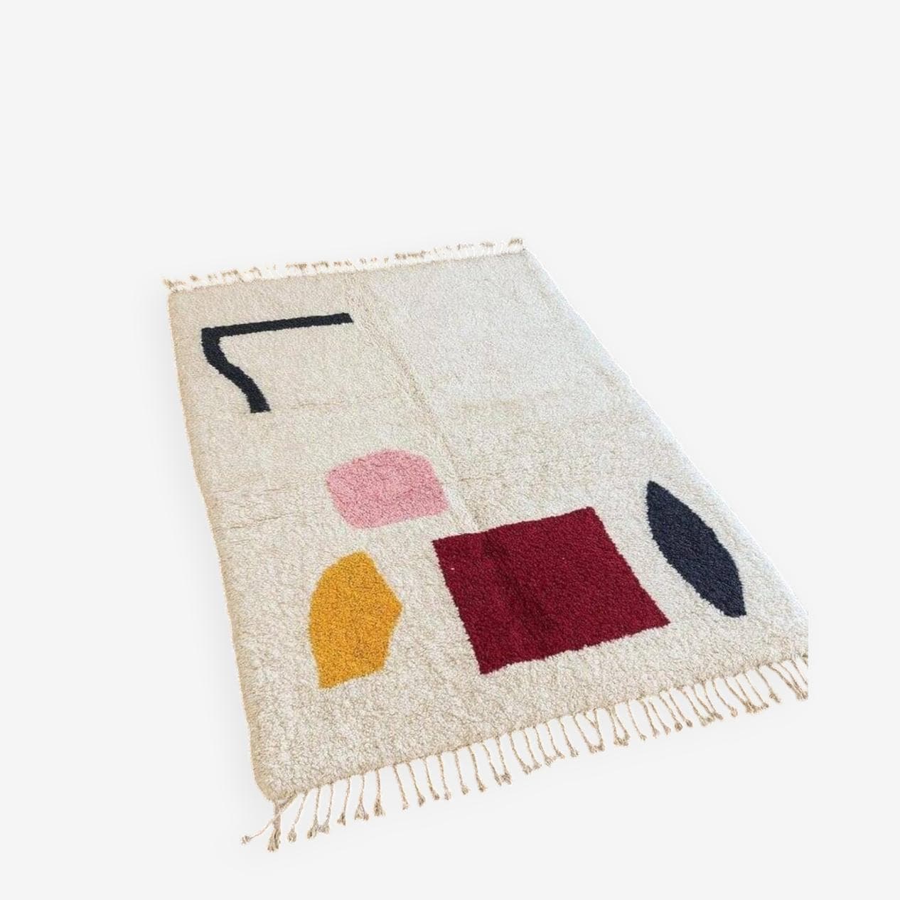 Ręcznie tkany dywan 250x150 cm, wełna, multikolor, Maroko - 202531