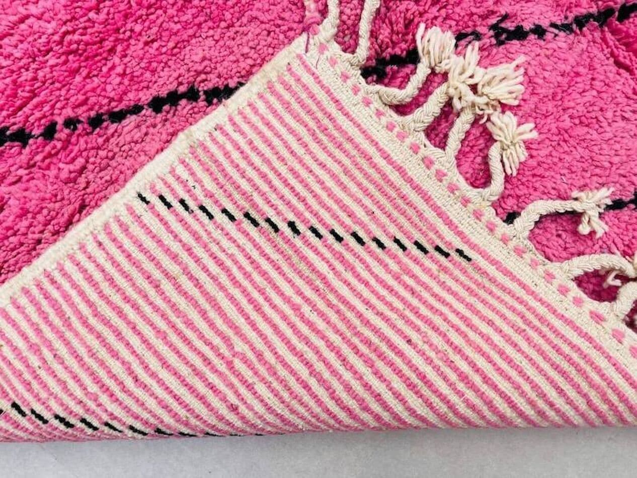 Ręcznie tkany dywan 200x300 cm, wełna, różowy, Maroko - 202525