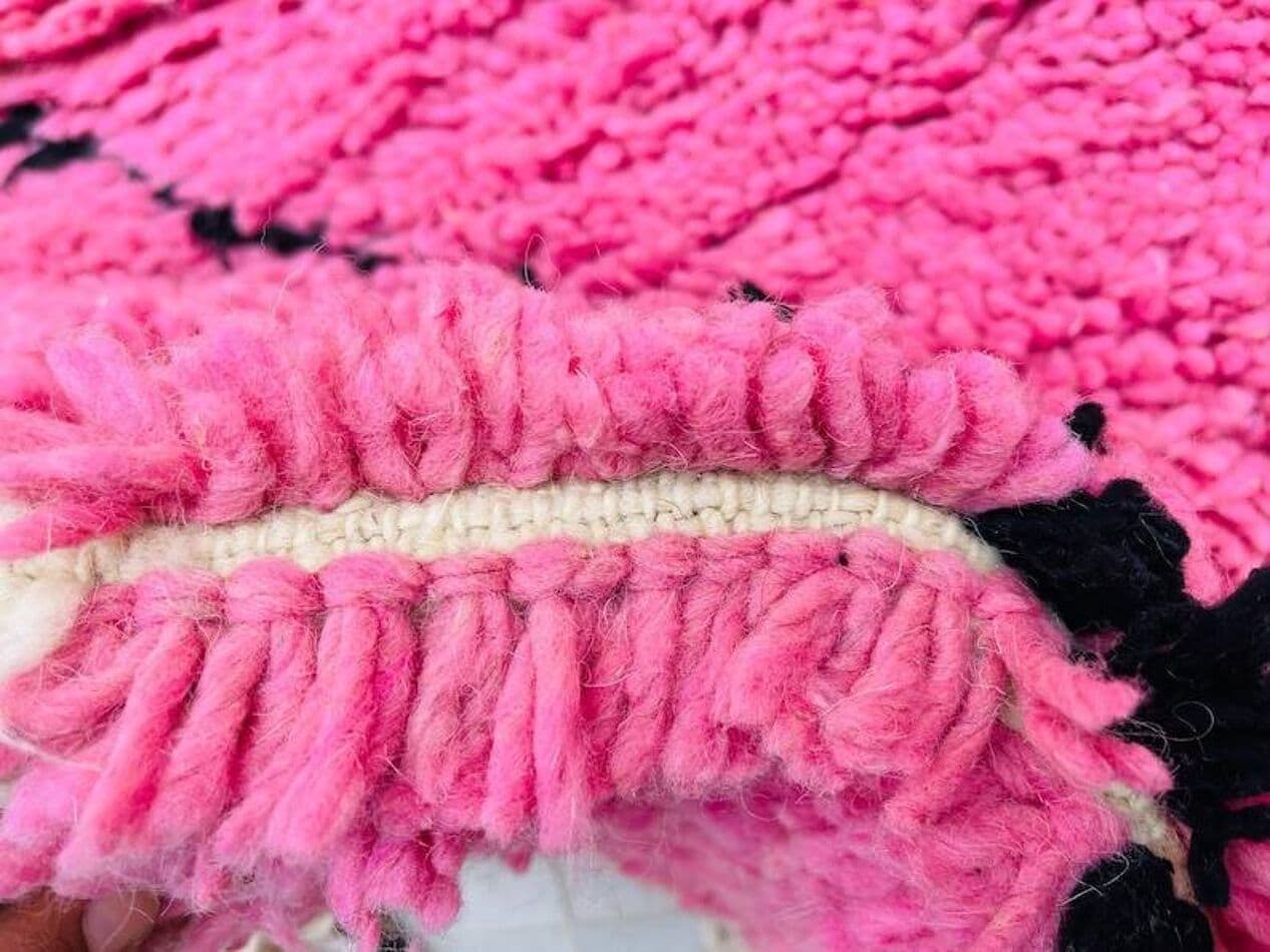 Ręcznie tkany dywan 200x300 cm, wełna, różowy, Maroko - 202526