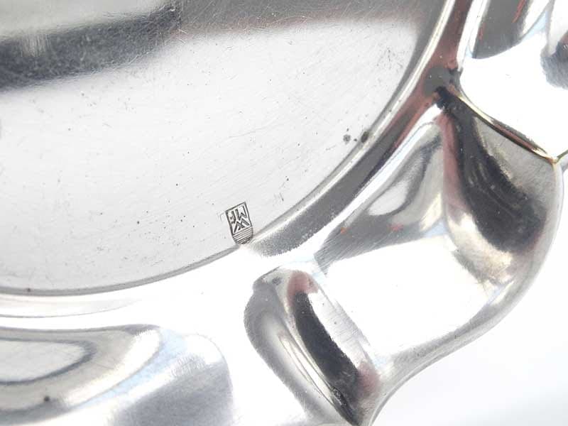 Maselniczka, szkło kryształowe przezroczyste, mosiądz srebrzony, bakelit bursztynowy, WMF, Niemcy, lata 50. - 201887