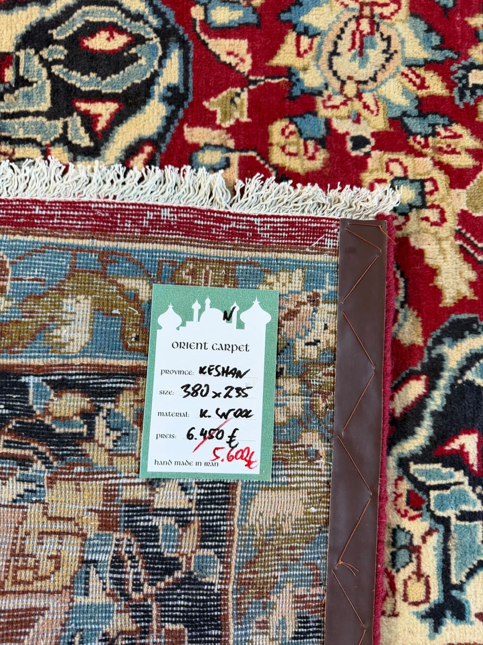 Dywan Keshan 380x235 cm, czerwony, wełna, Iran - 201894