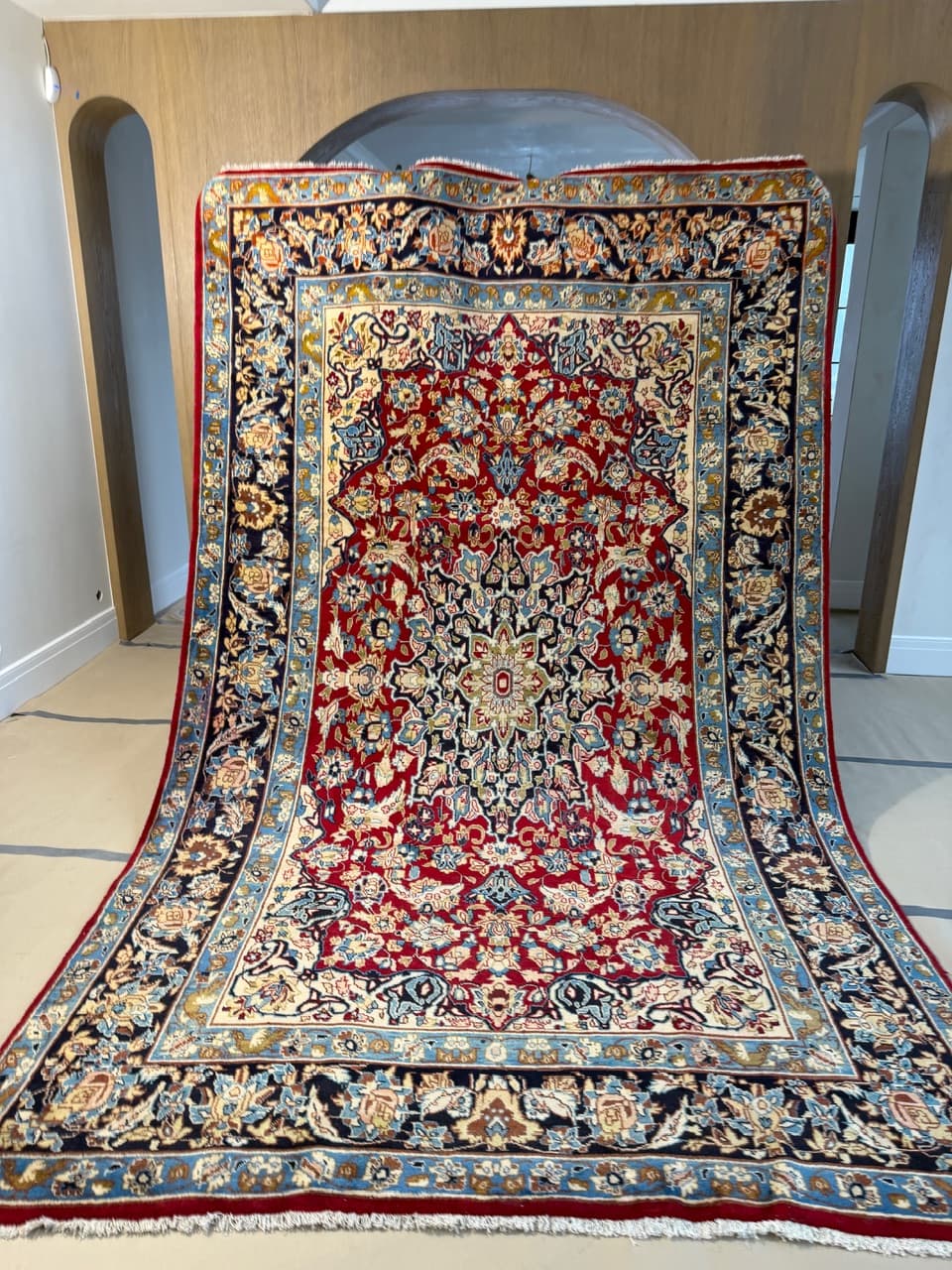 Dywan Keshan 380x235 cm, czerwony, wełna, Iran - 201896